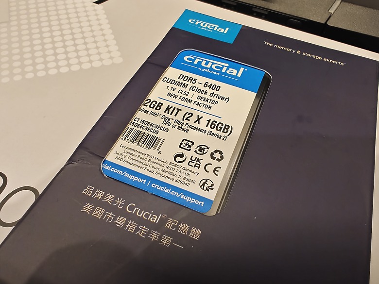 [開箱] 美光Crucial DDR5-6400 CUDIMM 新規格、新氣象