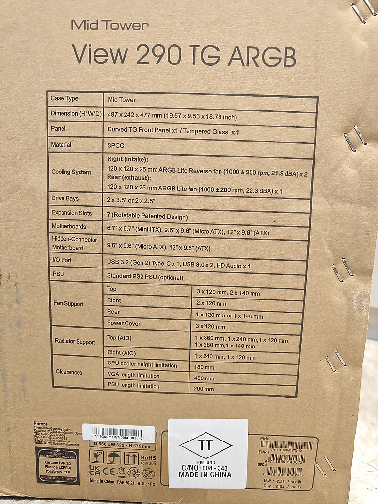 點我看大圖 【開箱】Thermaltake View 290 TG ARGB 平價、用料實在的海景機殼