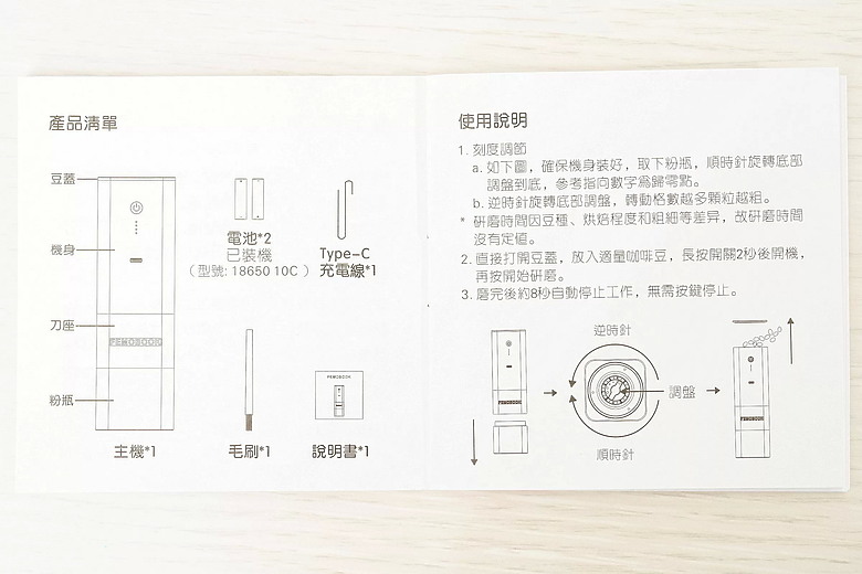 Femobook A2 充電磨豆機，開箱心得