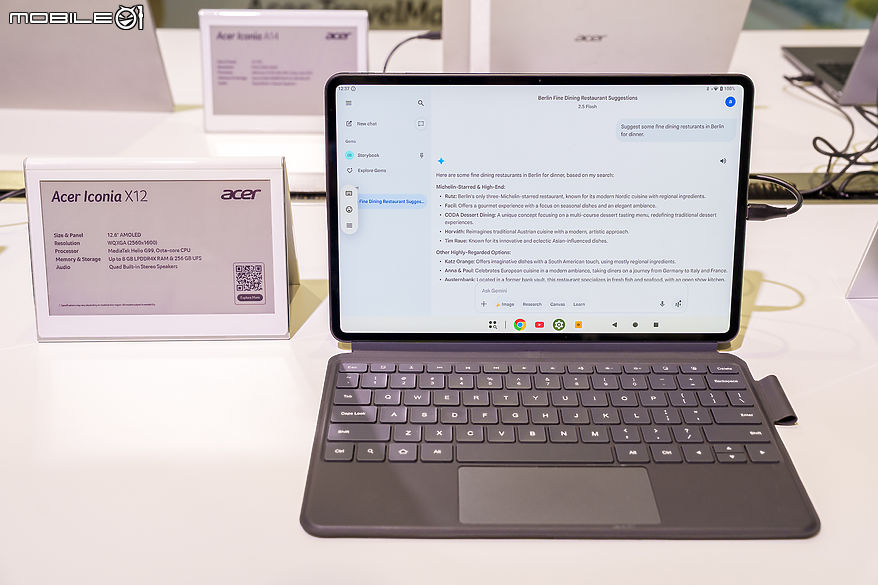 【IFA 2025】Acer 推全新 Iconia Ｘ 系列與 A 系列平板電腦 主打輕薄與大尺寸螢幕