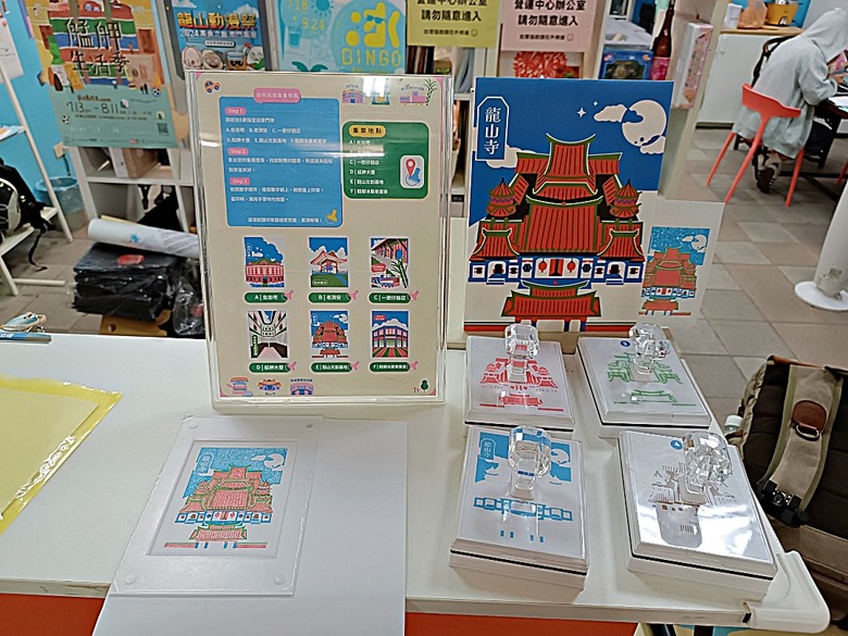 新富町文化市場、舊八甲庄郵便局、臺北市鄉土教育中心、剝皮寮歷史街區、艋舺地藏王廟 、青草巷、艋舺龍山寺、廣州街觀光夜市、兩喜號 Liang Xi Hao - 總店、艋舺啟天宮｜ 料舘媽祖、龍山文創基地 — 臺北市區小旅行之艋舺龍山寺一帶半日散策