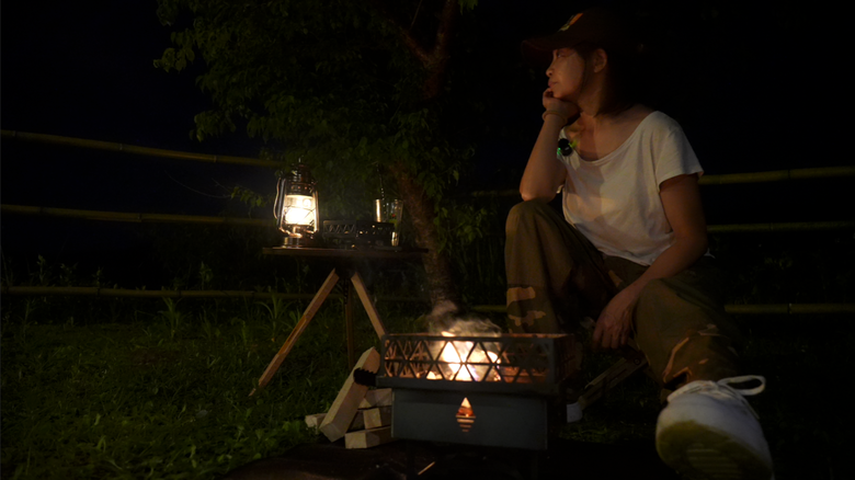 和兔兔一起夏日露營｜在艷陽和美麗夕陽下第一次搭獨立天幕｜#亞霧香草營區