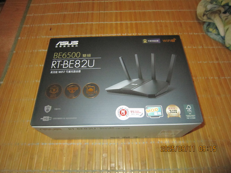 ASUS 華碩 RT-BE82U WiFi 7雙頻路由器開箱分享與測試