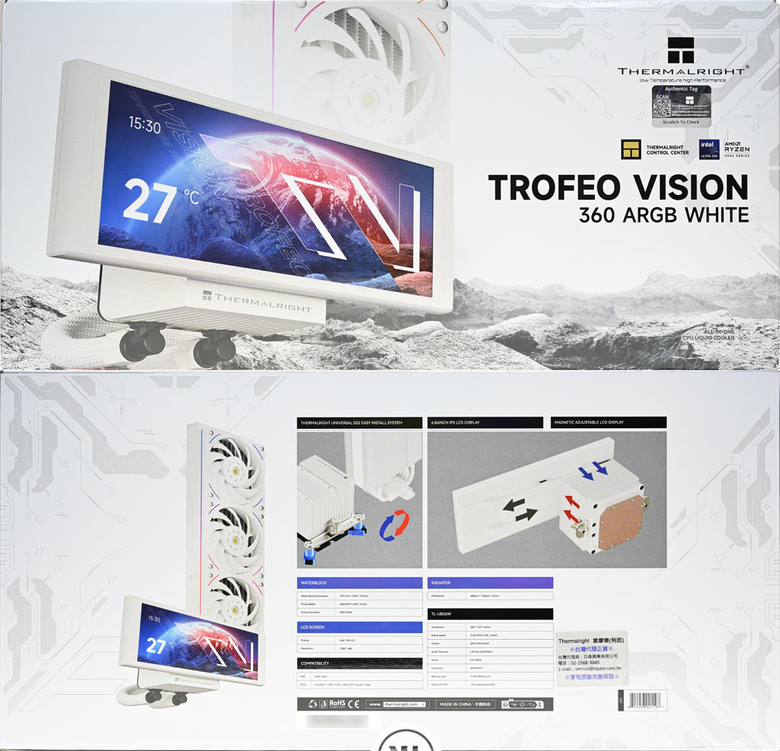 THERMALRIGHT索摩樂TROFEO VISION 360 ARGB WHITE一體式水冷散熱器開箱