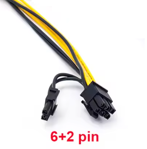 點我看大圖 PCI-E 6+2 pin 有2種接線方式,其中一種是超載一倍電流的 6 pin