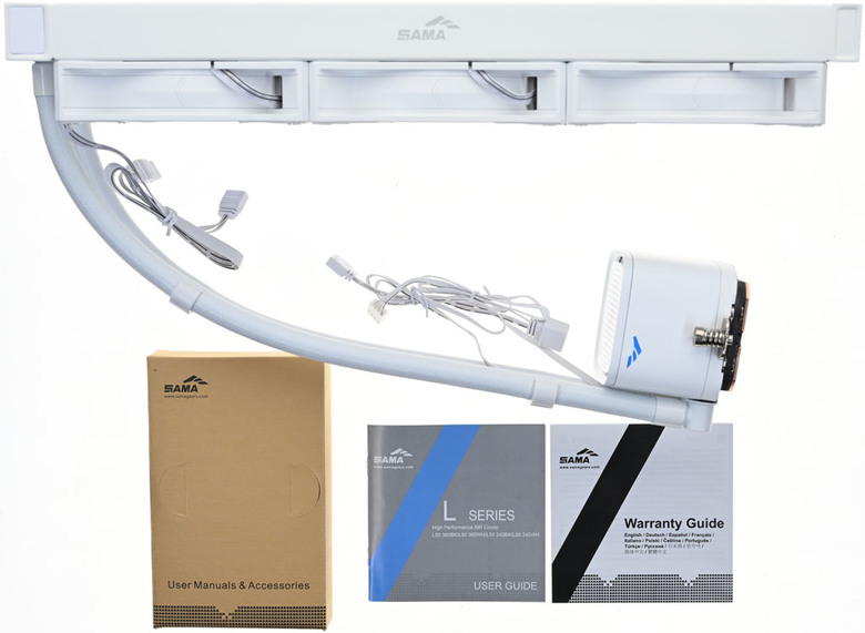 SAMA先馬L50 360mm白色一體式水冷散熱器開箱