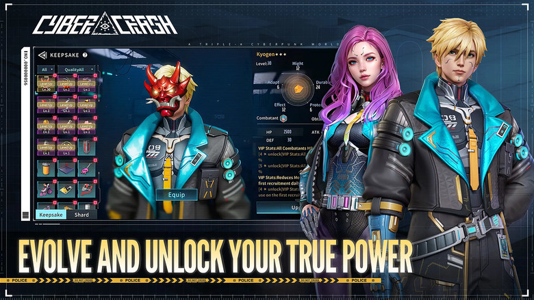《賽博龐克：末日浩劫》 CyberCrash Datafall 11月13日 開啟 CBT 測試 設定有中文 | 賽博末日世界 策略英雄回合制 RPG 手遊 收集天賦異稟的SS戰士 捍衛人類最後家園