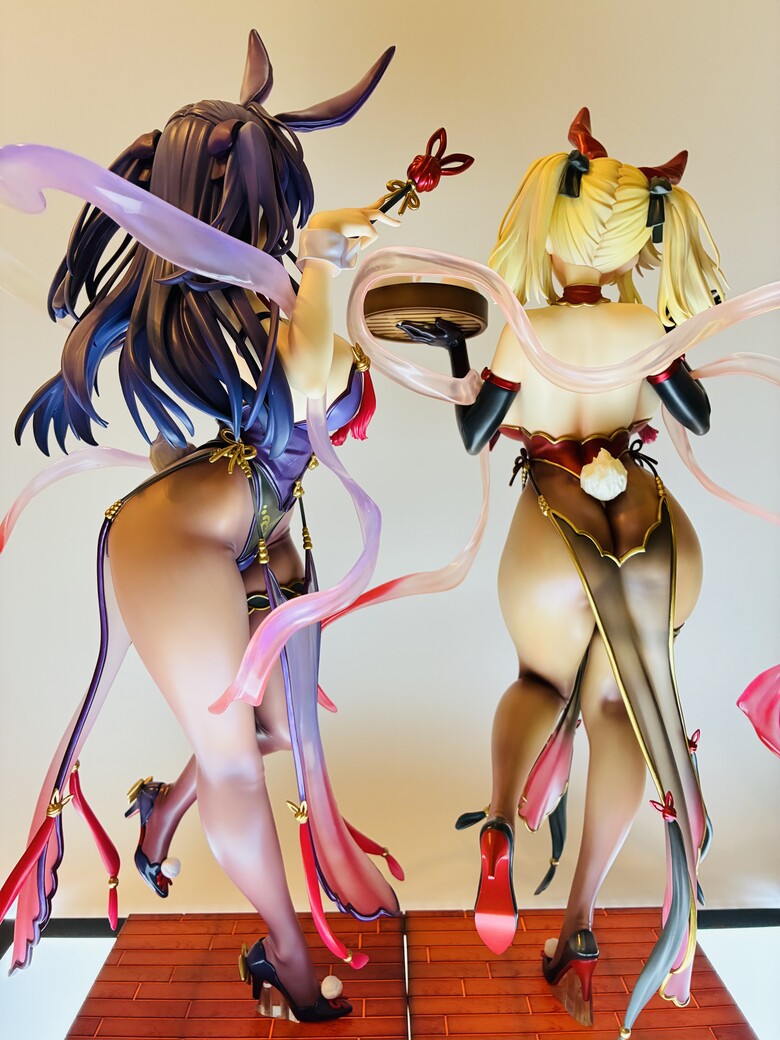 BINDing萌姫連合 百合&史黛拉1/4旗袍兔女郎