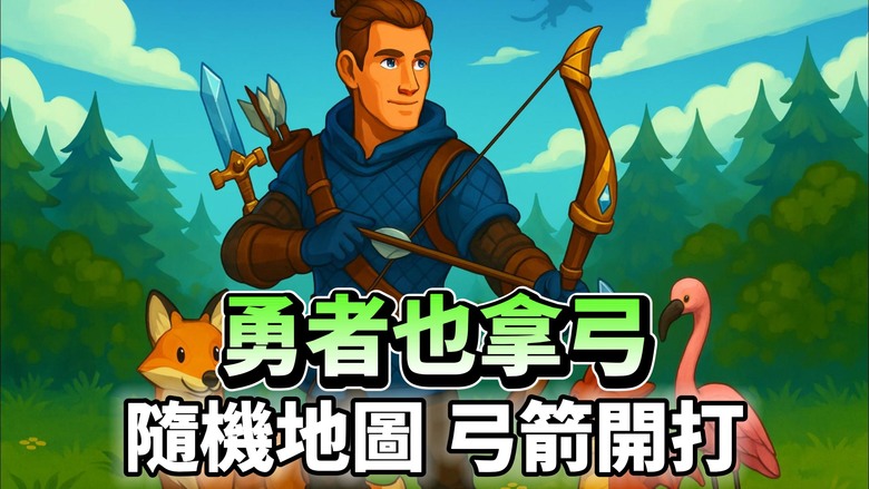 《勇者也拿弓》 11月25日更新 化身勇者 手拿弓箭手 左右操作 動作 Roguelike 射擊手遊 | 穿梭隨機生成的地城 挑戰邪惡魔王！透過秘卷魔法、御劍之術、技能疊加與裝備強化打造獨特的個人流派