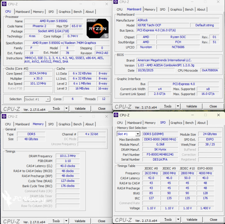 DDR5 10800 達成!這才是 AMD 超頻板該有的樣子!!華擎 ASRock X870E Taichi OCF 主機板開箱評測