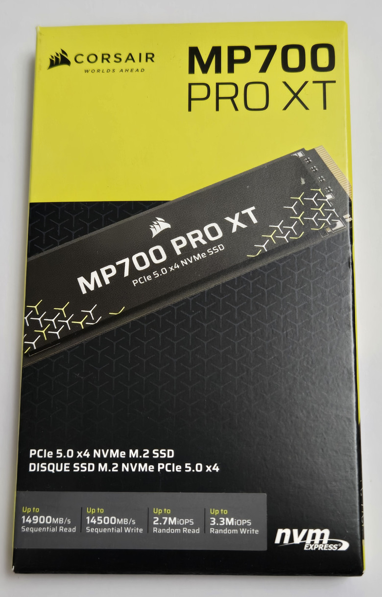 【開箱簡測】Corsair MP700 Pro XT 2TB PCIe Gen5.0 x4 NVMe SSD 效能簡測 (圖多)