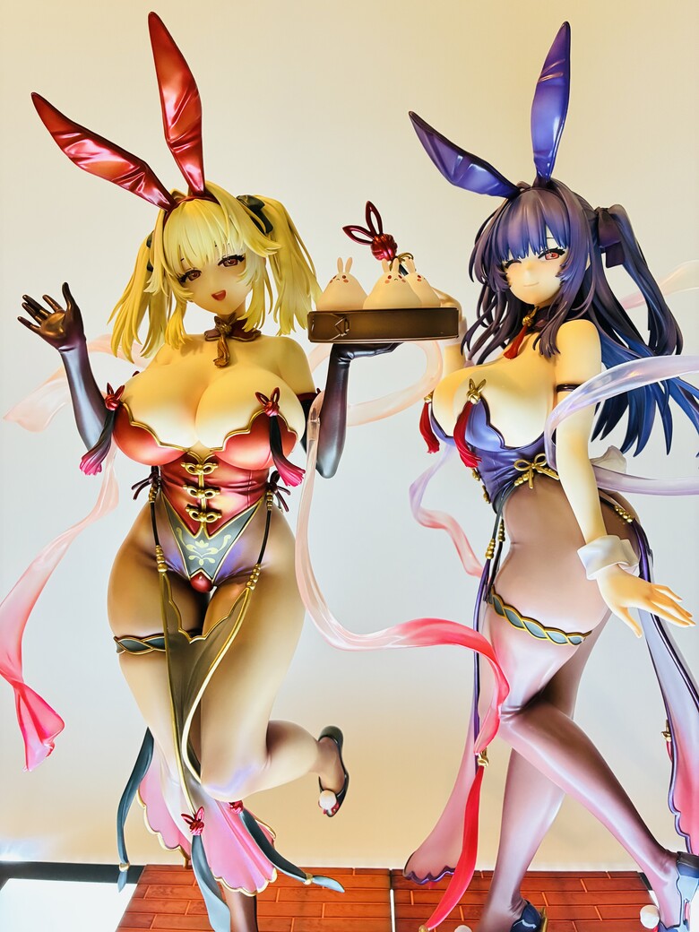 BINDing萌姫連合 百合&史黛拉1/4旗袍兔女郎