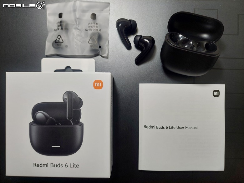 點我看大圖 【開箱+心得】REDMI Buds 6 Lite 評價:495 元平價不貴好用的入門主動降噪藍芽耳機
