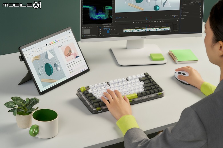 ASUS 推出機械式鍵盤 Jelly 75 以撞色設計搭配透明外蓋結構打造文青風格