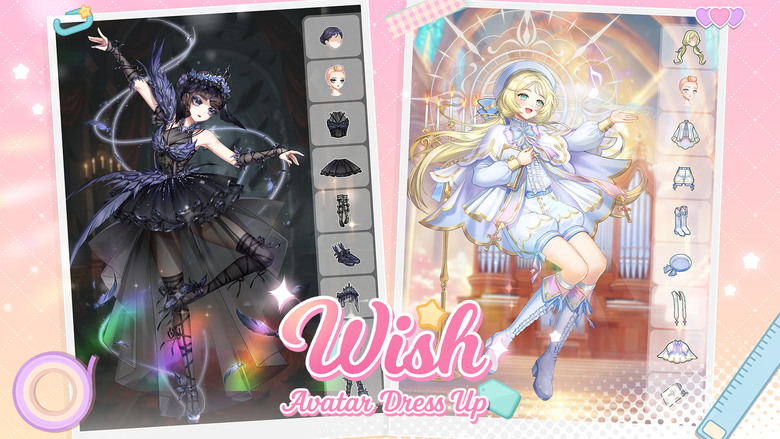 《Wish:Avatar Dress Up》 12月3日 正式上線 超可愛時尚換裝遊戲 3000+ 時尚單品任你搭配 | 洋裝、髮型、妝容 自由疊搭展現個人風格 轉動幸運輪盤解鎖服飾、挑戰全球迷你遊戲