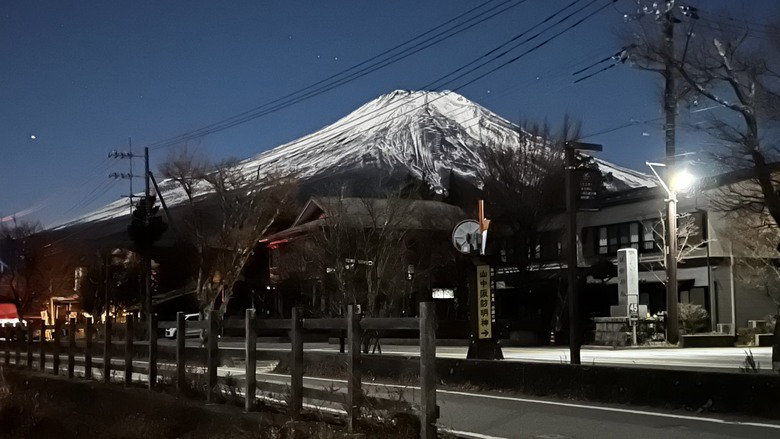 冬遊山中湖 夜訪富士山