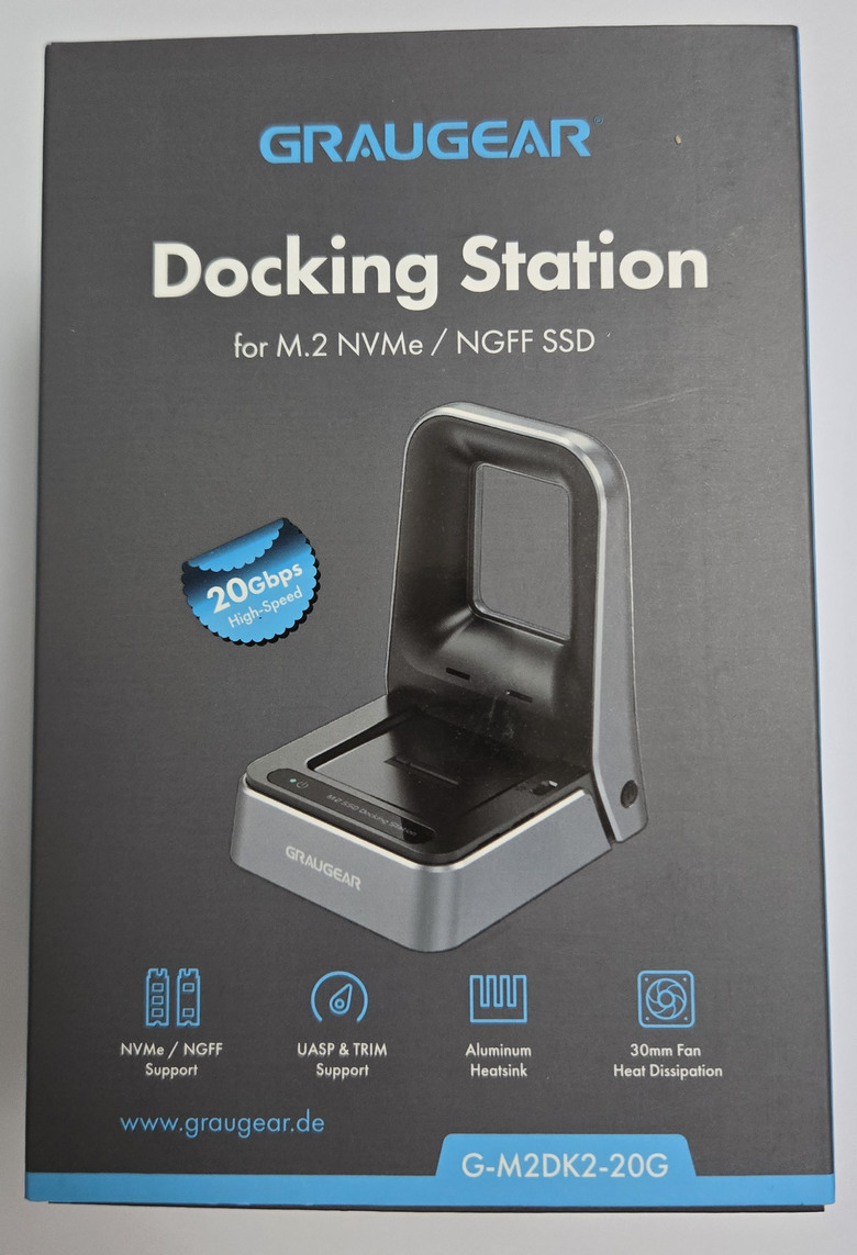 【開箱簡測】GRAUGEAR USB3.2 20Gbps Type C M.2 NVMe/NGFF 美型外接盒(Dock Station) 效能簡測 (圖多)