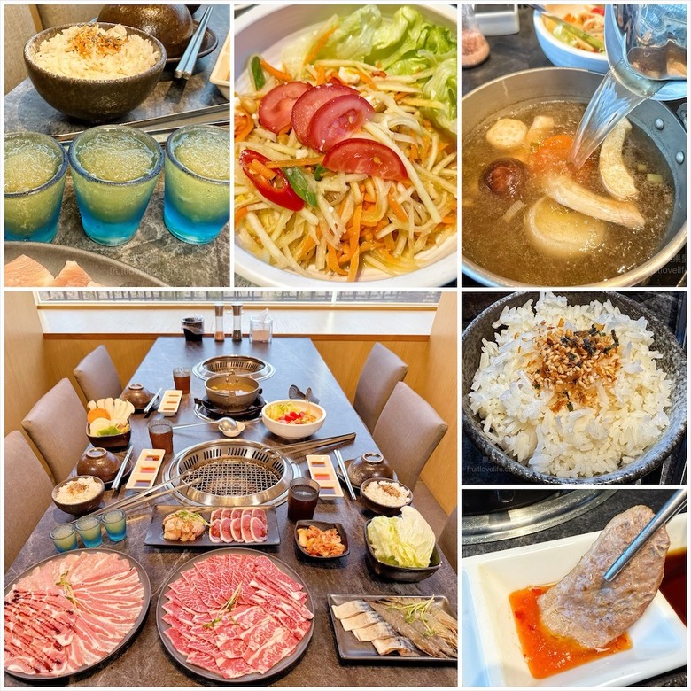 稻田美景燒肉店，套餐肉量十足，泰式沾醬超唰嘴又解膩