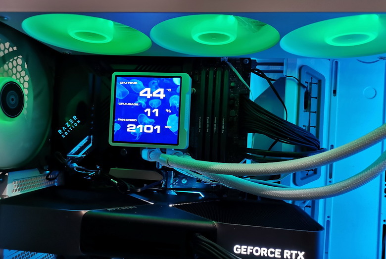 COUGAR POSEIDON VISTEK PRO ARGB 360 白色 - 自定義大螢幕 一體式水冷