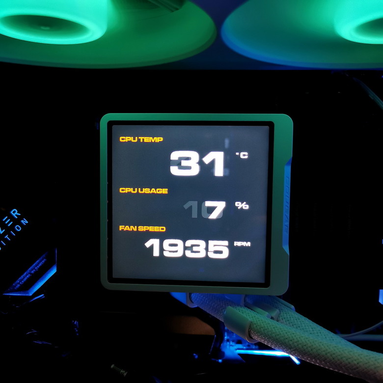 COUGAR POSEIDON VISTEK PRO ARGB 360 白色 - 自定義大螢幕 一體式水冷