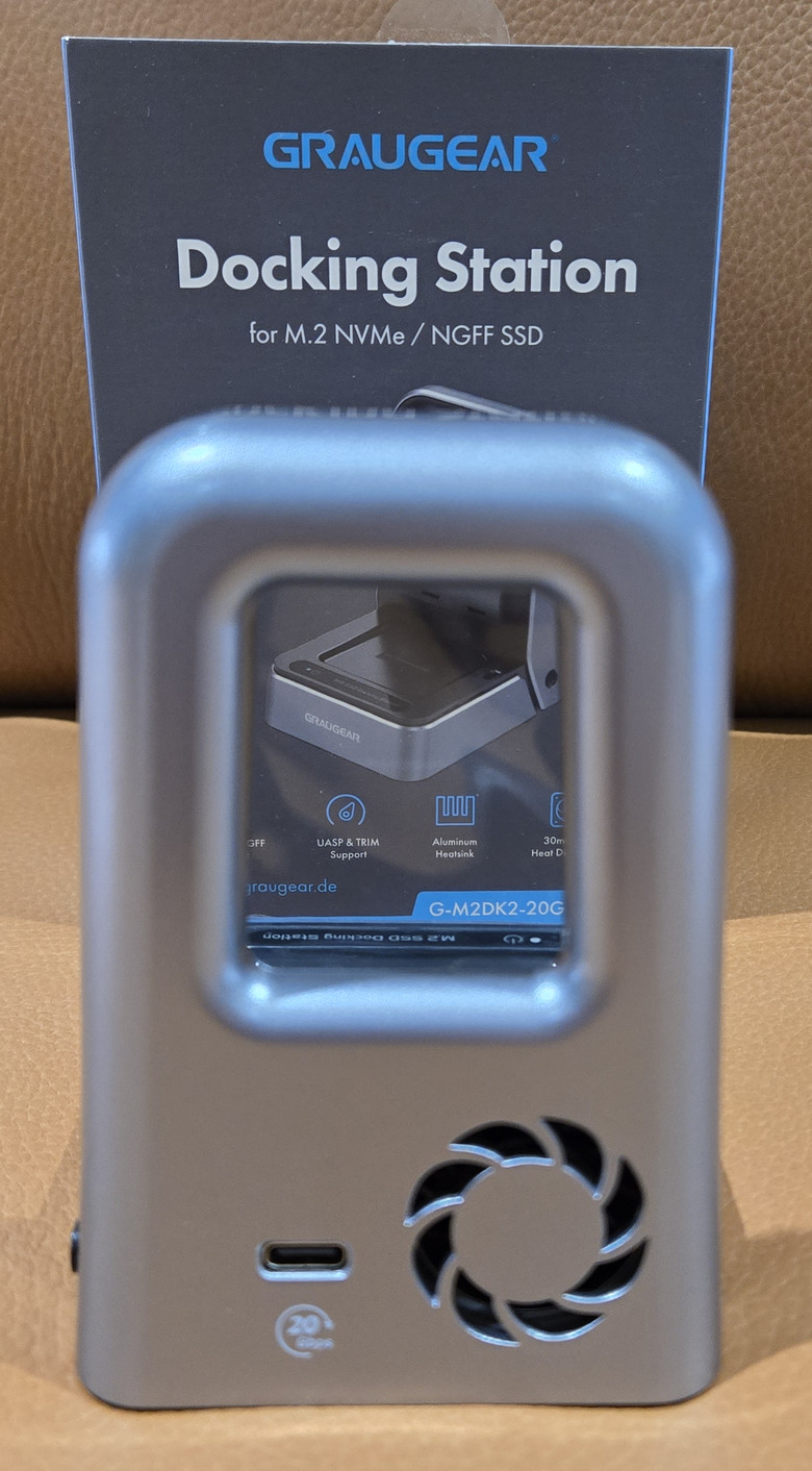 【開箱簡測】GRAUGEAR USB3.2 20Gbps Type C M.2 NVMe/NGFF 美型外接盒(Dock Station) 效能簡測 (圖多)