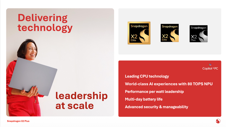【CES2026】高通推出 Snapdragon X2 Plus 處理器 以更強核心性能搭配複數天續航力