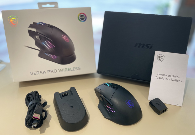人體工學+13顆可編成按鍵的電競滑鼠 MSI VERSA PRO WIRELESS 開箱