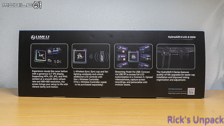 點我看大圖 【開箱】新版走線特殊水冷 | LIAN LI HydroShift II LCD-S 360N WHITE