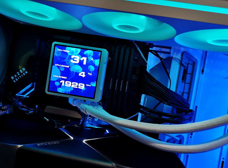 COUGAR POSEIDON VISTEK PRO ARGB 360 白色 - 自定義大螢幕 一體式水冷