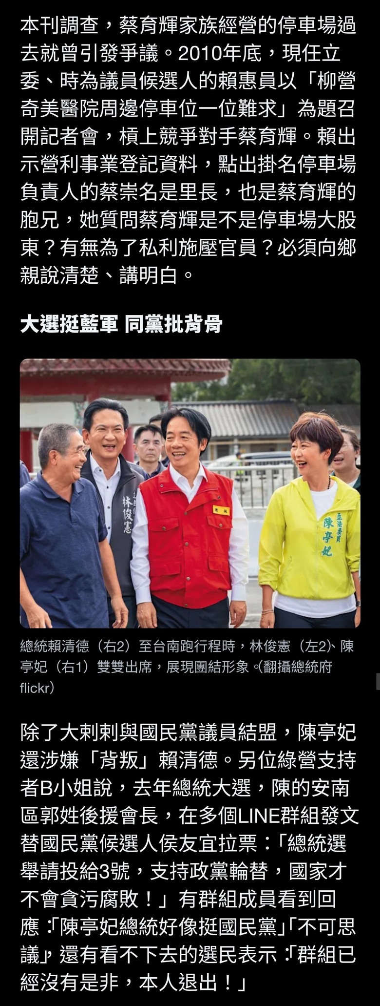 綠營台南市長之爭暗潮洶湧 陳亭妃爆結合藍軍操弄初選