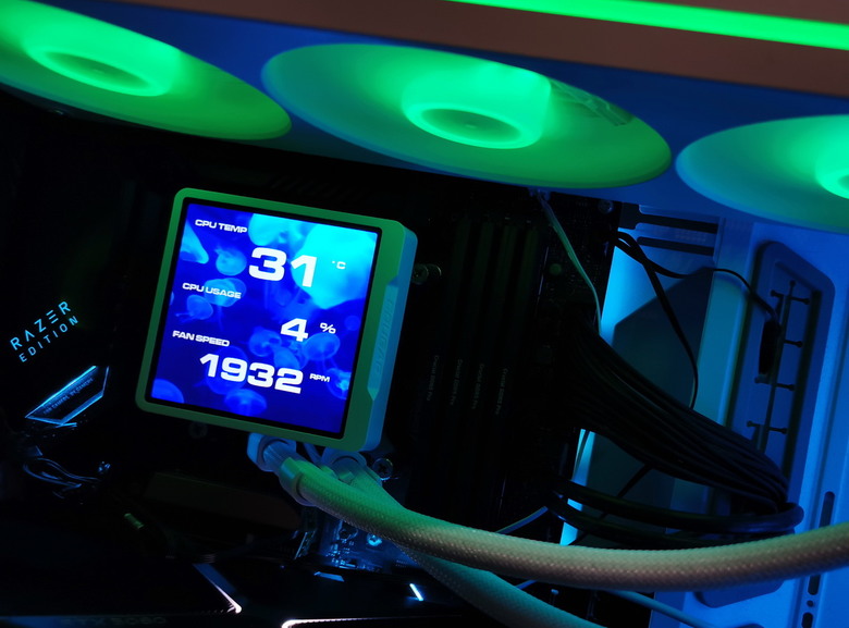 COUGAR POSEIDON VISTEK PRO ARGB 360 白色 - 自定義大螢幕 一體式水冷