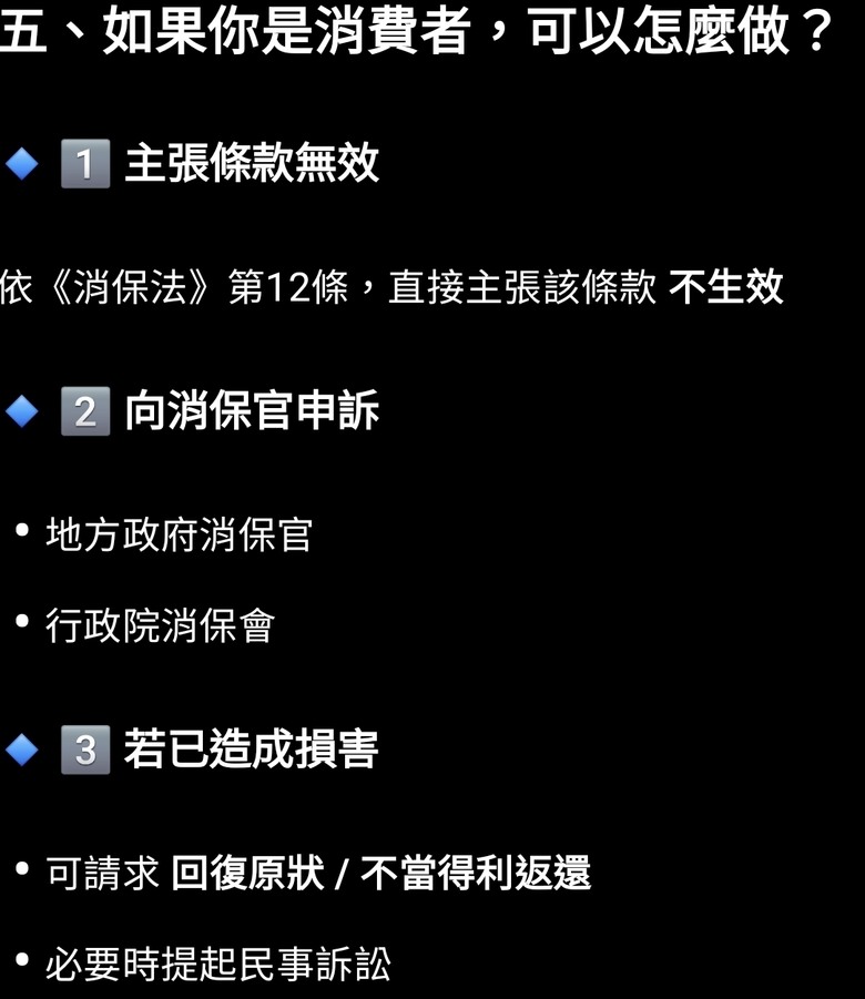 可隨時修改合約條款，跟消保法抵觸無效？