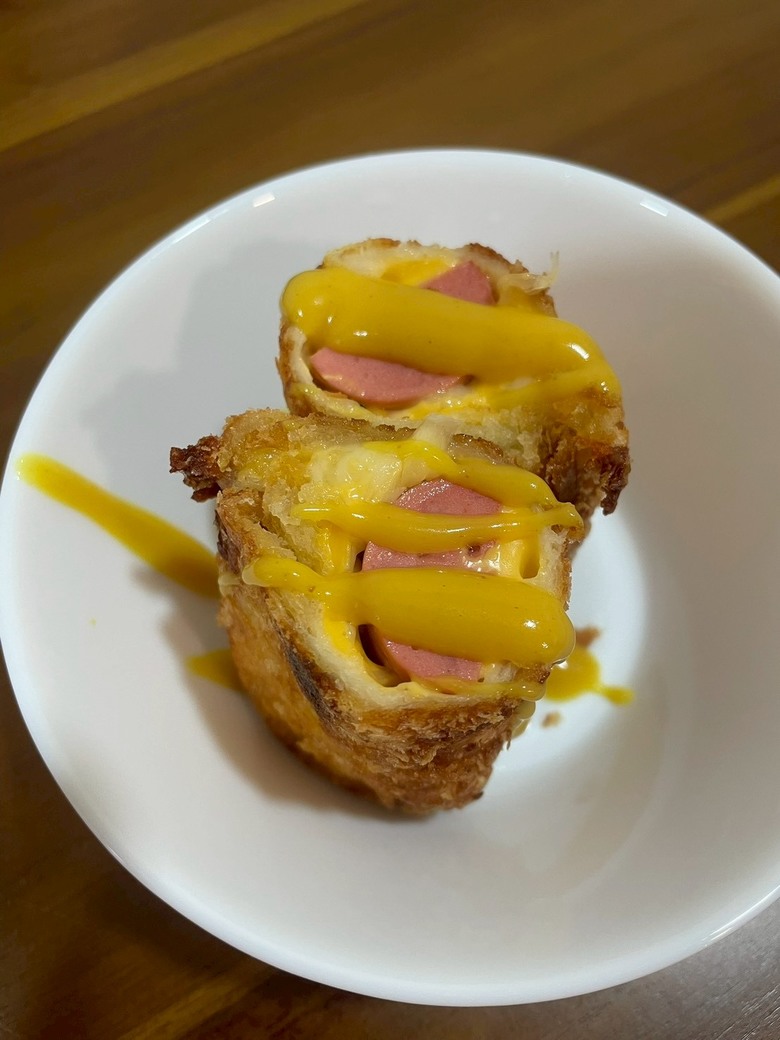 簡單酥脆！韓式起司熱狗吐司捲