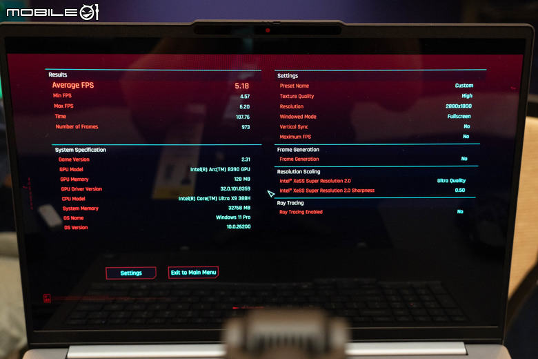 【CES2026】Intel Core Ultra Series 3 處理器遊戲效能快速測試 在輕薄筆電真的可以順跑 3A 遊戲大作！