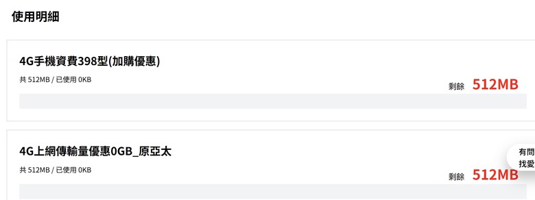 亞太11換卡後1G流量被拆成兩半?