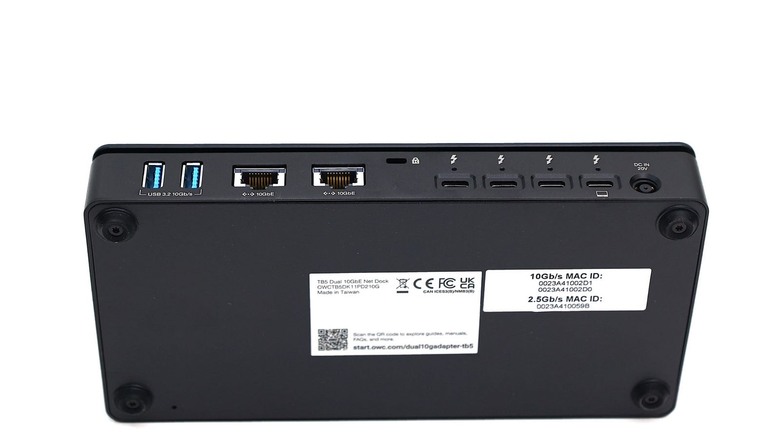 點我看大圖 OWC 經典設計下,從需求出發,內建三個網路的 Thunderbolt 5 Dual 10GbE Network Dock