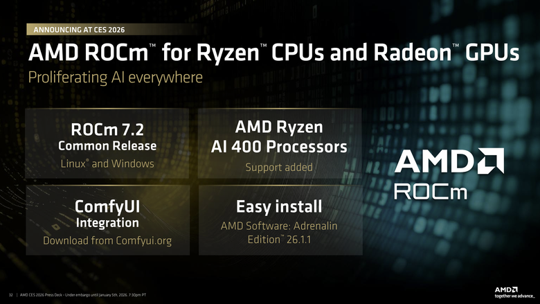【CES2026】AMD 推出 Ryzen AI 400 系列處理器、Max+ 處理器也擴充陣營增加 AI 效能