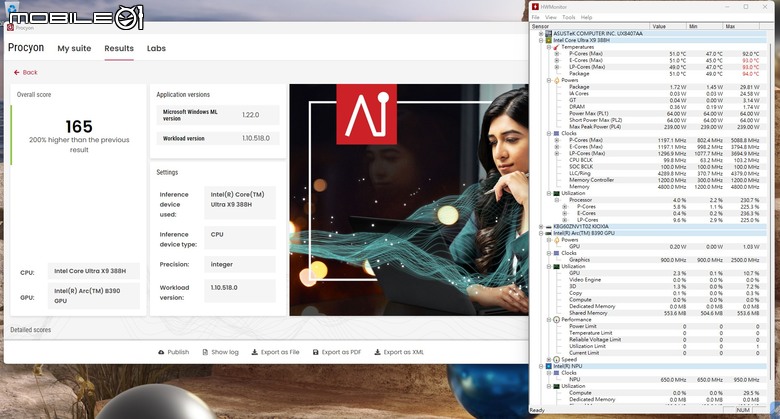 Intel Core Ultra X9 388H 處理器效能實測 兼具效能跟電池續航力表現的頂尖行動戰士！