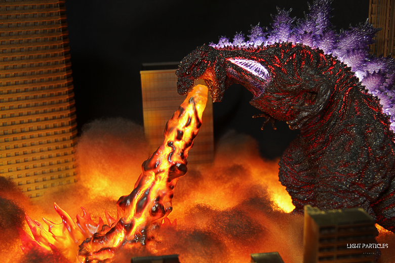 點我看大圖 正宗。哥吉拉 城市 火海 場景 規畫製作