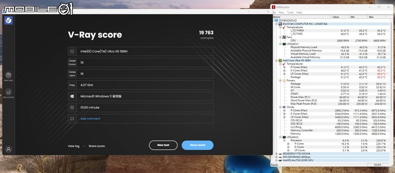 Intel Core Ultra X9 388H 處理器效能實測 兼具效能跟電池續航力表現的頂尖行動戰士！