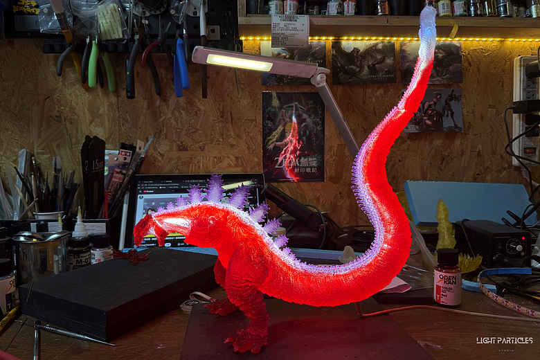 點我看大圖 正宗。哥吉拉 城市 火海 場景 規畫製作