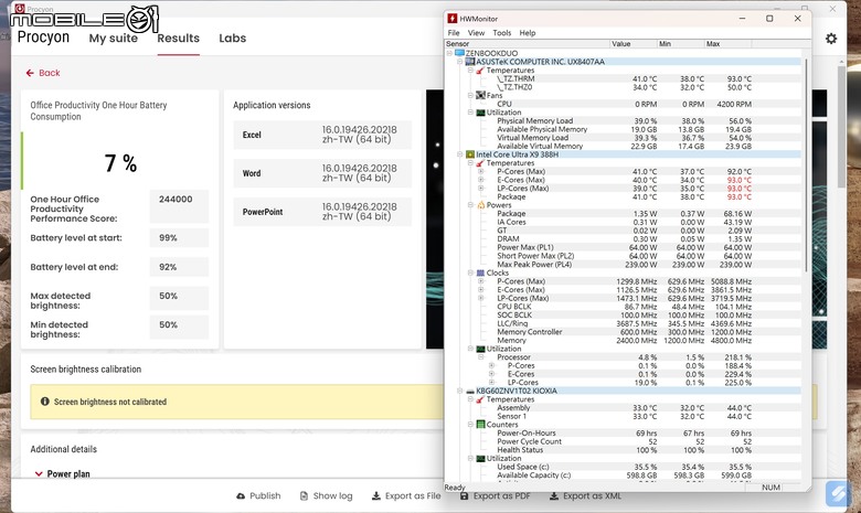 Intel Core Ultra X9 388H 處理器效能實測 兼具效能跟電池續航力表現的頂尖行動戰士！