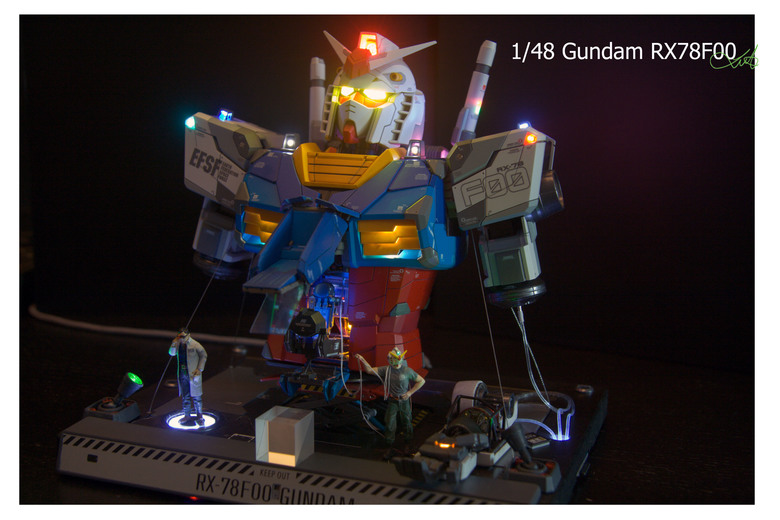點我看大圖 【作品分享】入侵機動戰士系統 (1/48 Gundam RX-78F00 Bust Model)