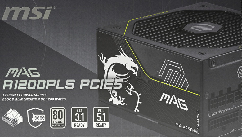 MSI MAG A1200PLS PCIE5 1200W白金全模組電源開箱