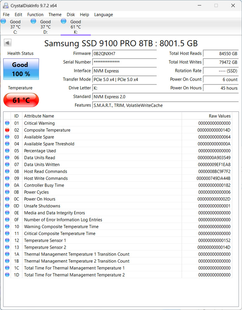 【開箱簡測】Samsung 9100 Pro 8TB PCIe Gen5.0 x4 NVMe SSD Z890/X870E 雙平台效能簡測 (圖多)