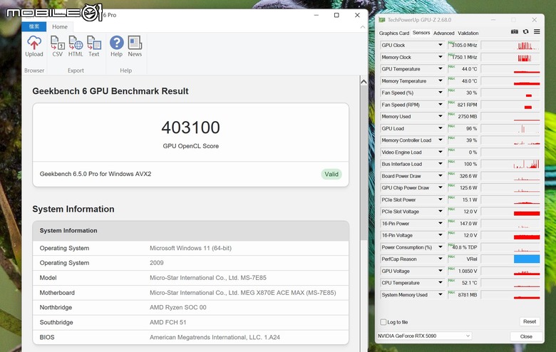 點我看大圖 微星 GeForce RTX 5090 32G Lightning Z 顯示卡開箱實測 打造效能天花板 全球限量 1300 張的超頂之作