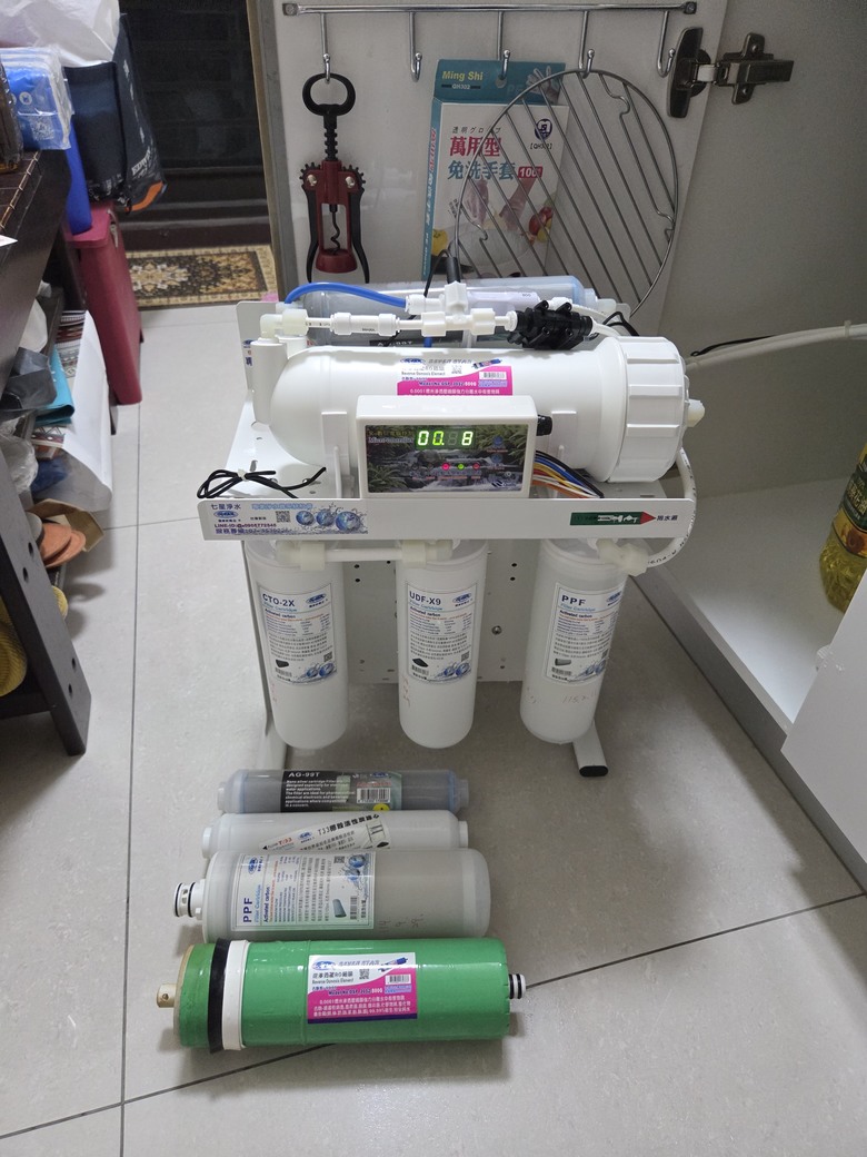 七星RO淨水器更換RO膜及後置濾心