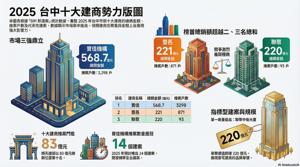 「價格破壞者」出動搶市占，寶咖咖登中台灣10大建商之首