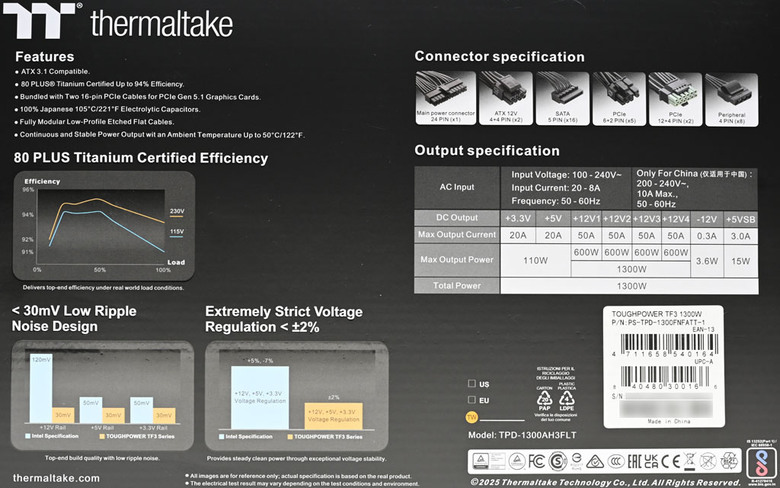 Thermaltake TOUGHPOWER TF3 1300W鈦金全模組電源開箱