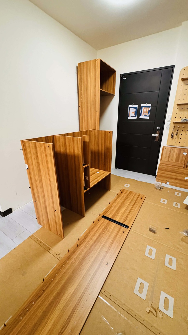 【開箱】新手DIY系統櫃小開箱!![XD]